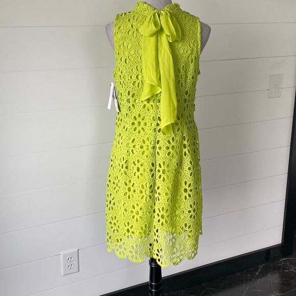 Robbie Bee Womens Sleeveless Floral Eyelet Swing Dresses Size 8 - Picture 5 of 13